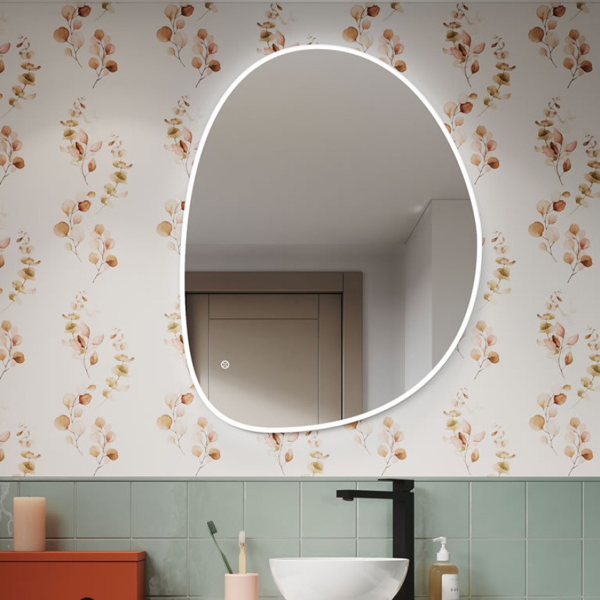 Lifestyle image of Crosswater Mada 700 x 900mm LED Bathroom Mirror